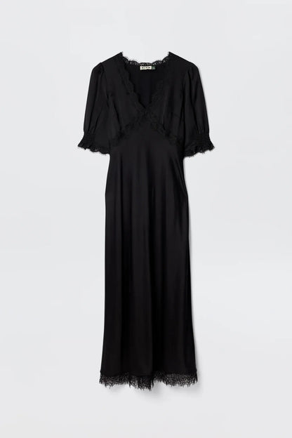 Rixo Annina Dress Black - Pinkhill