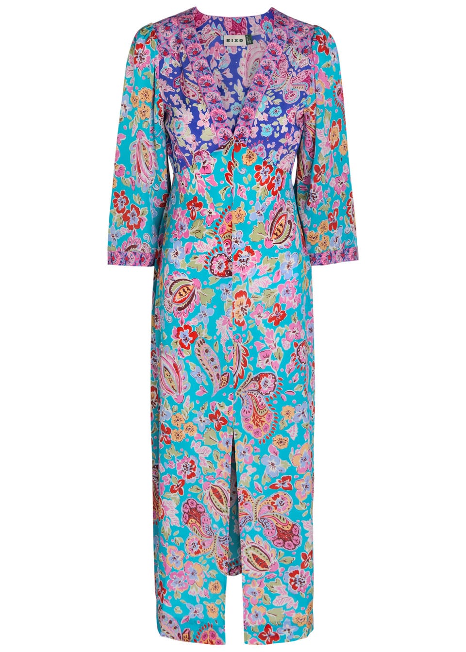 Rixo Dahlia Dress - Cara Mix Blue - Pinkhill