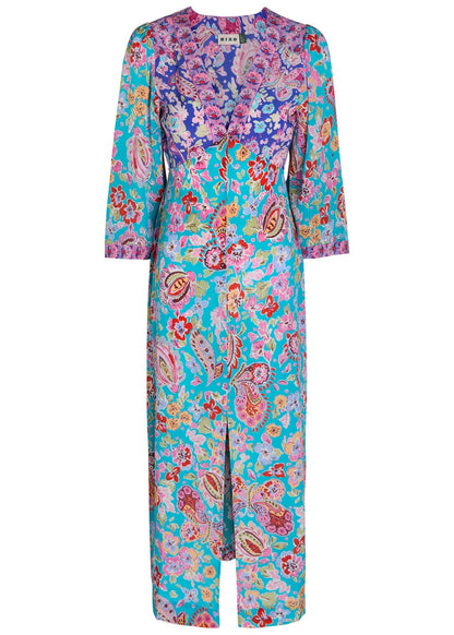 Rixo Dahlia Dress - Cara Mix Blue - Pinkhill