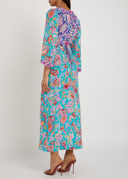 Rixo Dahlia Dress - Cara Mix Blue - Pinkhill