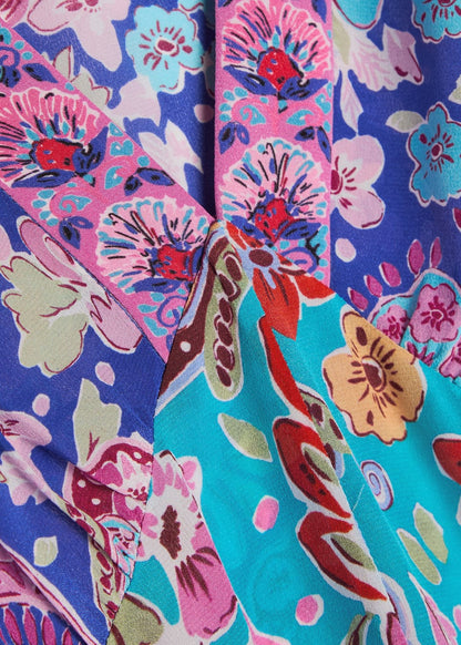 Rixo Dahlia Dress - Cara Mix Blue - Pinkhill