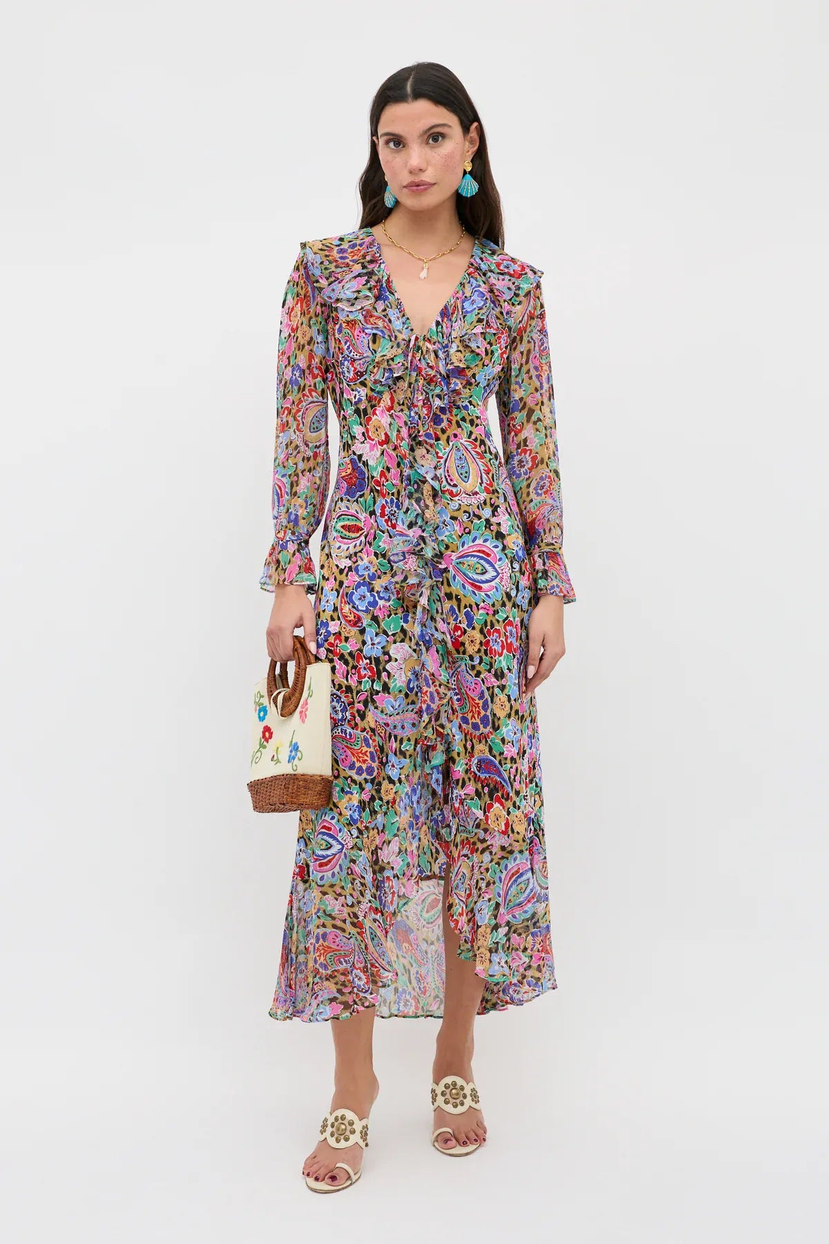 Rixo Gracye Dress - Cara Floral Leopard Brown at Pinkhill Darwin