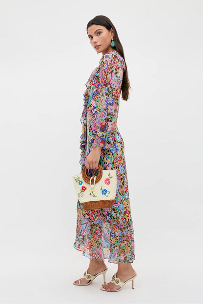 Rixo Gracye Dress - Cara Floral Leopard Brown - Pinkhill