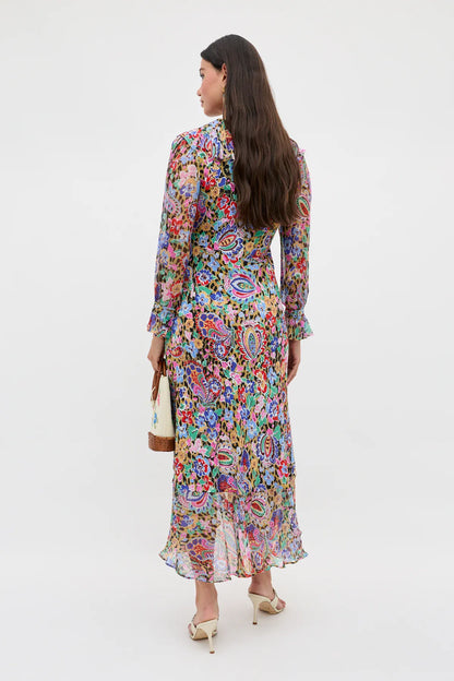 Rixo Gracye Dress - Cara Floral Leopard Brown - Pinkhill