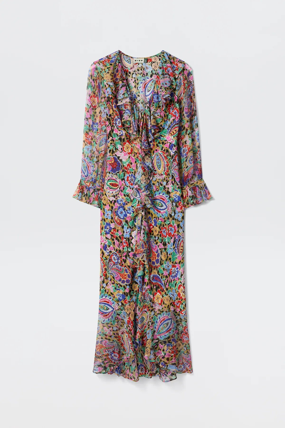 Rixo Gracye Dress - Cara Floral Leopard Brown - Pinkhill