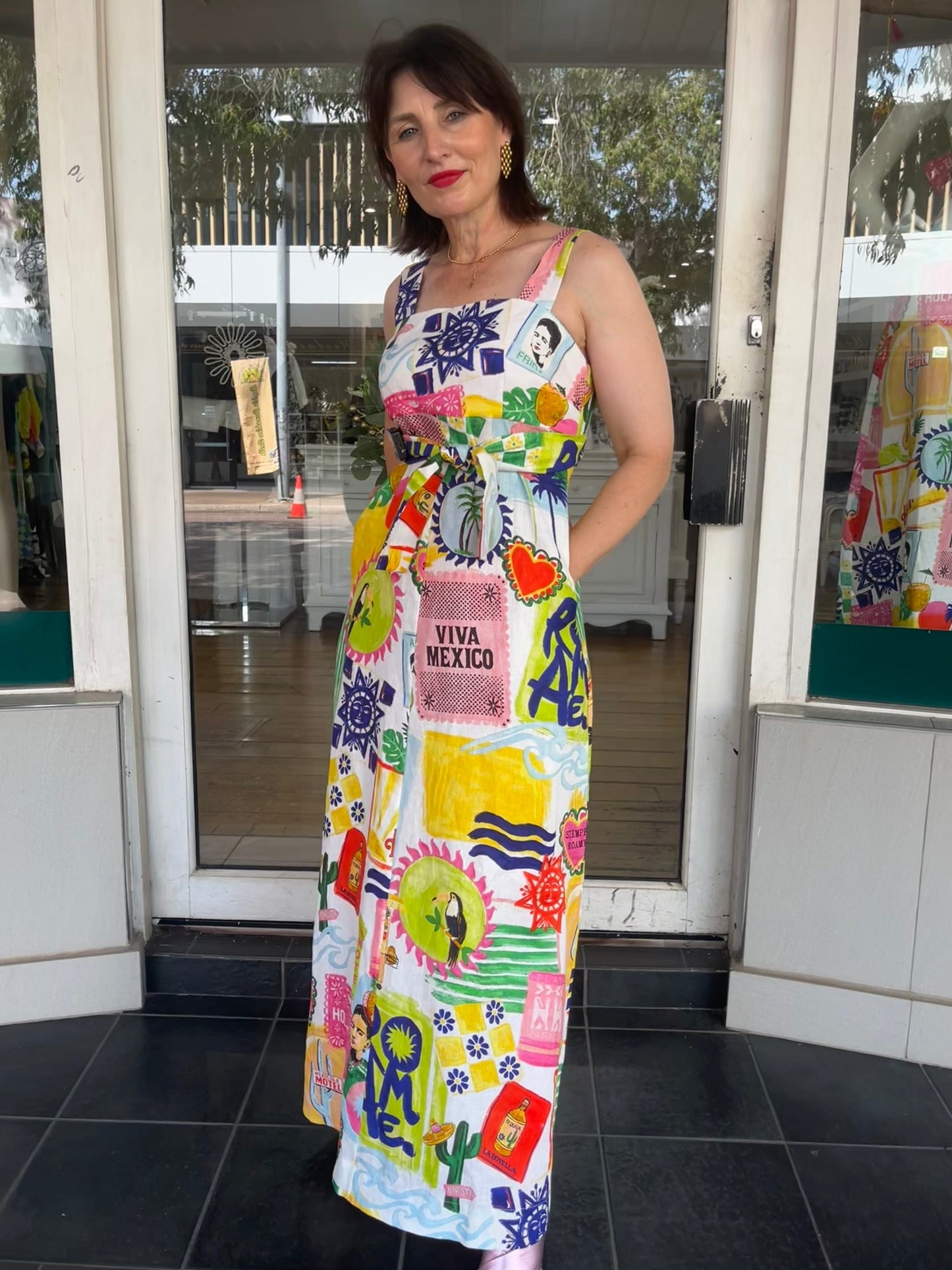 ROAME KAIA DRESS - Pinkhill -  -  - Darwin boutique - Australian fashion design - Darwin Fashion - Australian Fashion Designer - Australian Fashion Designer Brands - Australian Fashion Design 