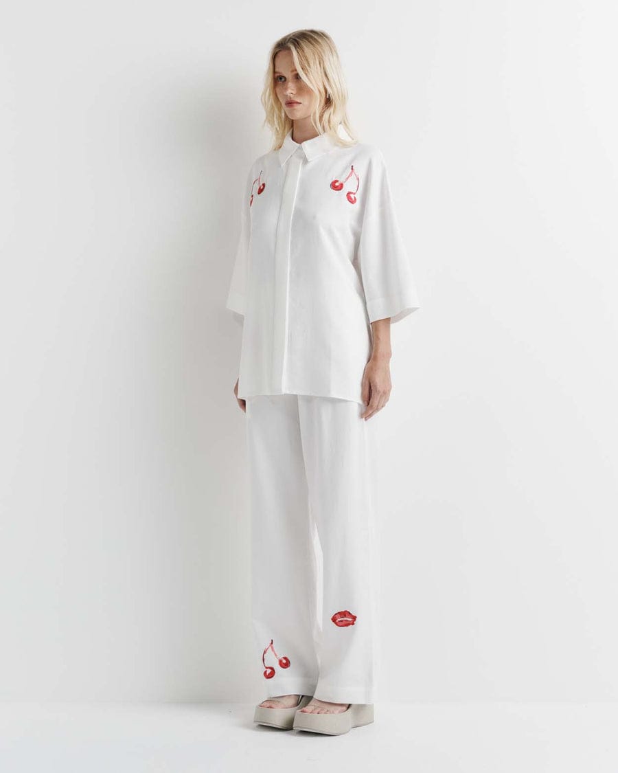 Romy Cherry Shirt - Pinkhill -  - [] - Darwin boutique - Australian fashion design - Darwin Fashion - Australian Fashion Designer - Australian Fashion Designer Brands - Australian Fashion Design 