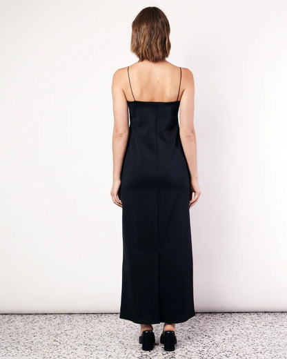 ROMY STRAIGHT NECK SCUBA MAXI DRESS - BLACK - Romy - Pinkhill - darwin fashion - darwin boutique