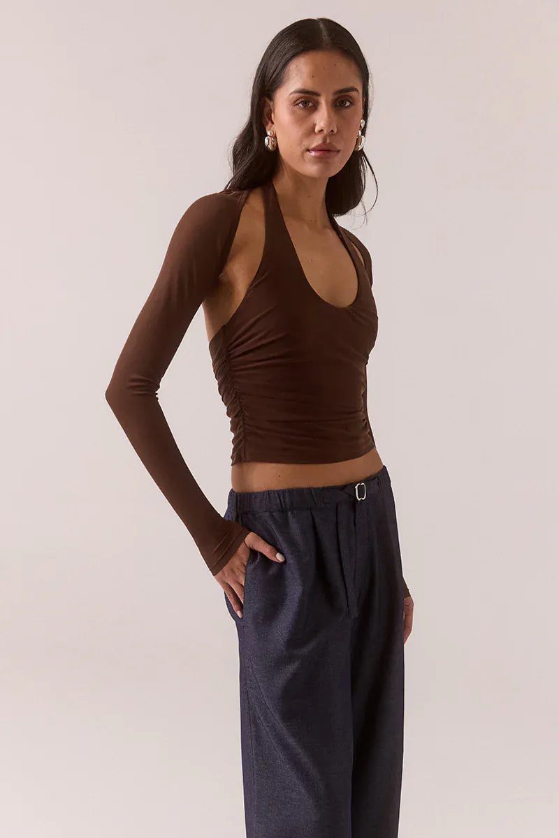 Sovere Myriad Bolero Halter Top - Brownie
