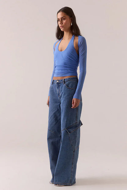 Sovere Myriad Bolero Halter Top - Cornflower