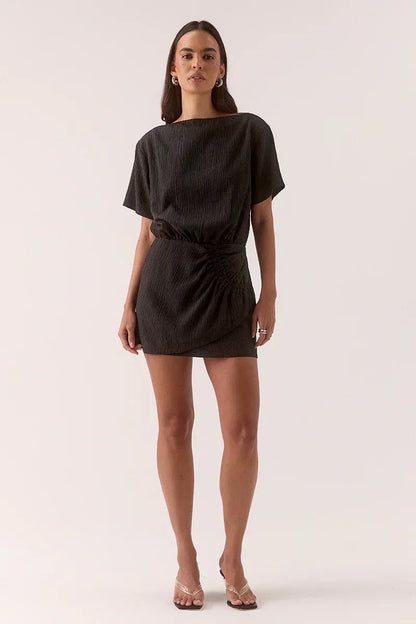 SOVERE STUDIO AINE MINI DRESS - BLACK