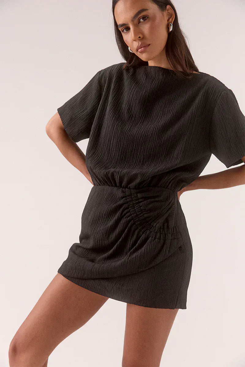 SOVERE STUDIO AINE MINI DRESS - BLACK