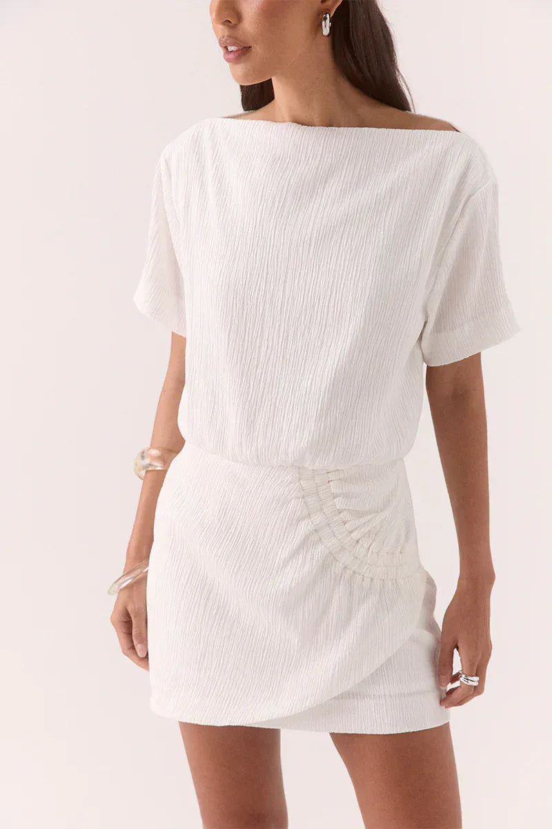 SOVERE STUDIO AINE MINI DRESS - CHALK