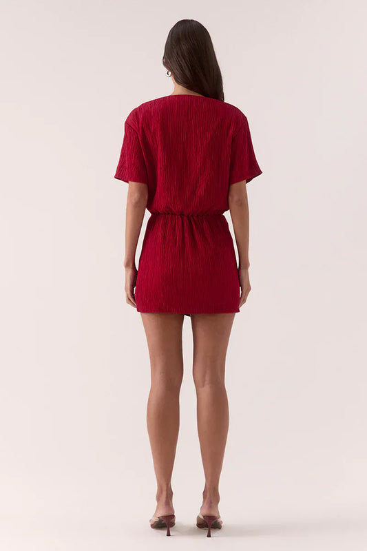 SOVERE STUDIO AINE MINI DRESS - RASPBERRY