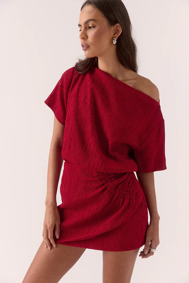 SOVERE STUDIO AINE MINI DRESS - RASPBERRY