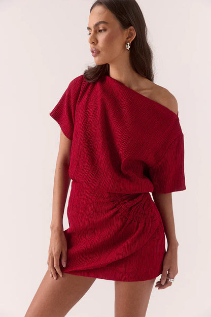 SOVERE STUDIO AINE MINI DRESS - RASPBERRY