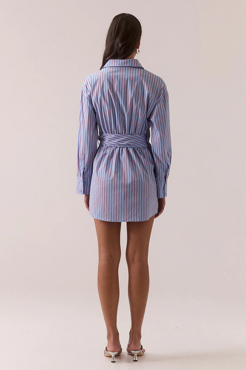 Sovere Taven Shirt Dress - Cornflower Stripe - Pinkhill