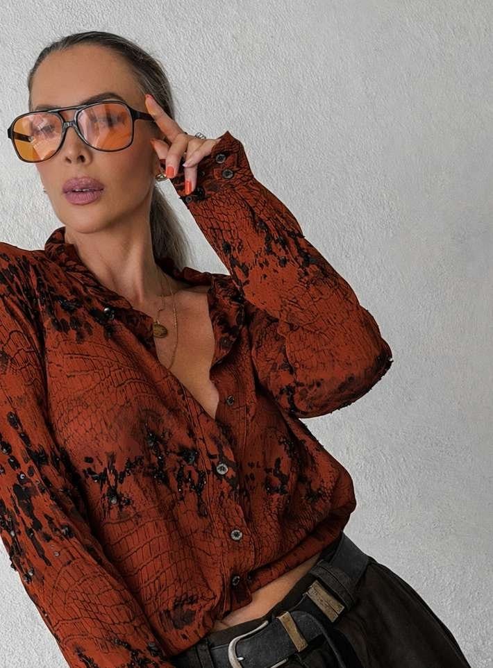 Studio Adine Blouse - Rich Rust