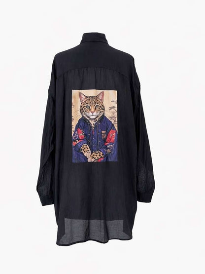 Studio Adine Cat Shirt - Black