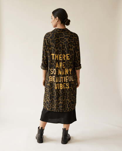 Higgsfield render - Leopard Print Beautiful Vibes Shirt back
