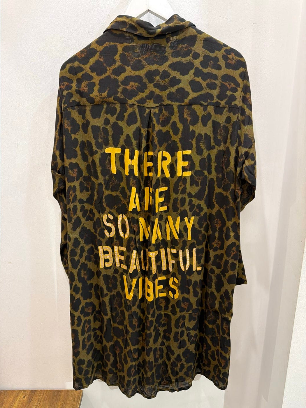 Christine supplier photo - Leopard Print Beautiful Vibes Shirt back
