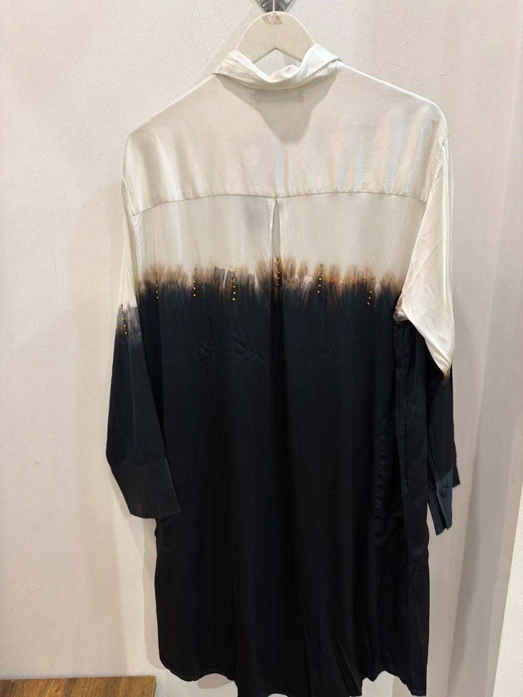 Christine supplier photo - Dip Dye Studded Shirt Dress back
