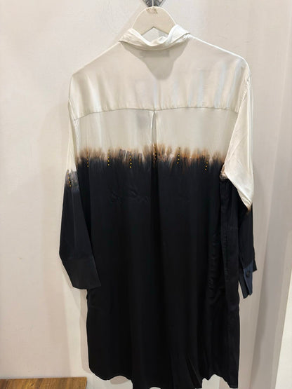 Christine supplier photo - Dip Dye Studded Shirt Dress back