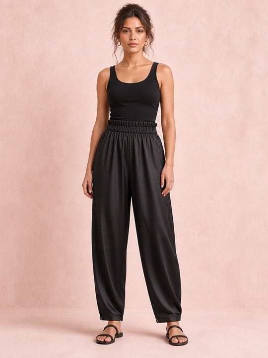 Studio Adine Maine Pant - Black - front view