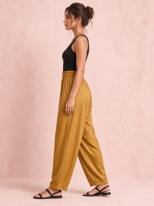 Studio Adine Maine Pant - Gold - side view