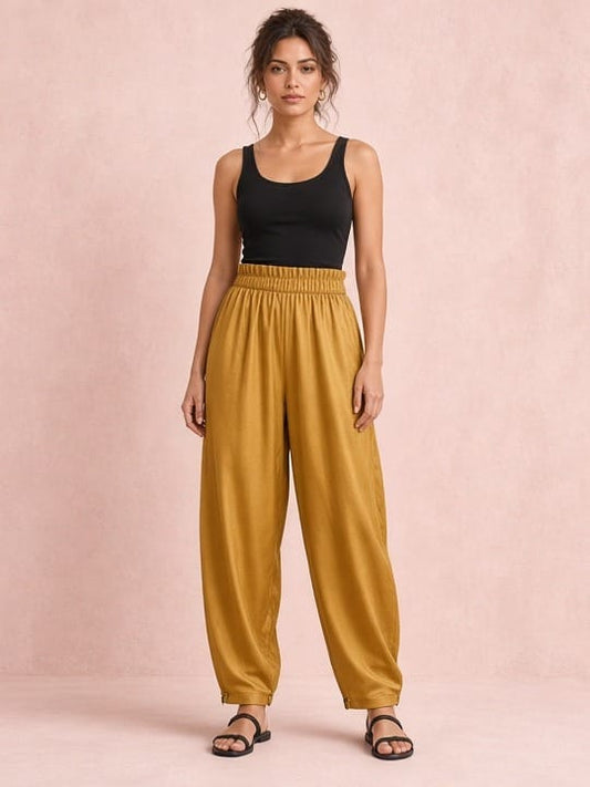 Studio Adine Maine Pant - Gold - front view