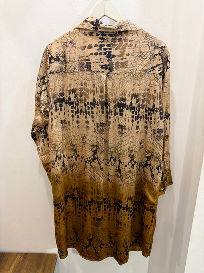 Christine supplier photo - Python Print Shirt Dress back