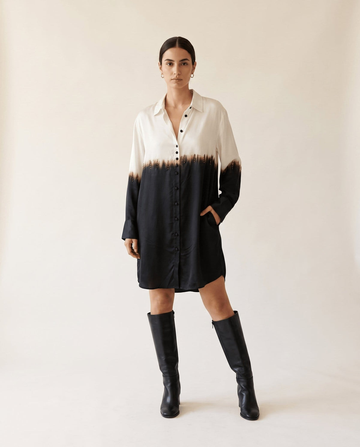 Studio Adine Nara Shirtdress - Black