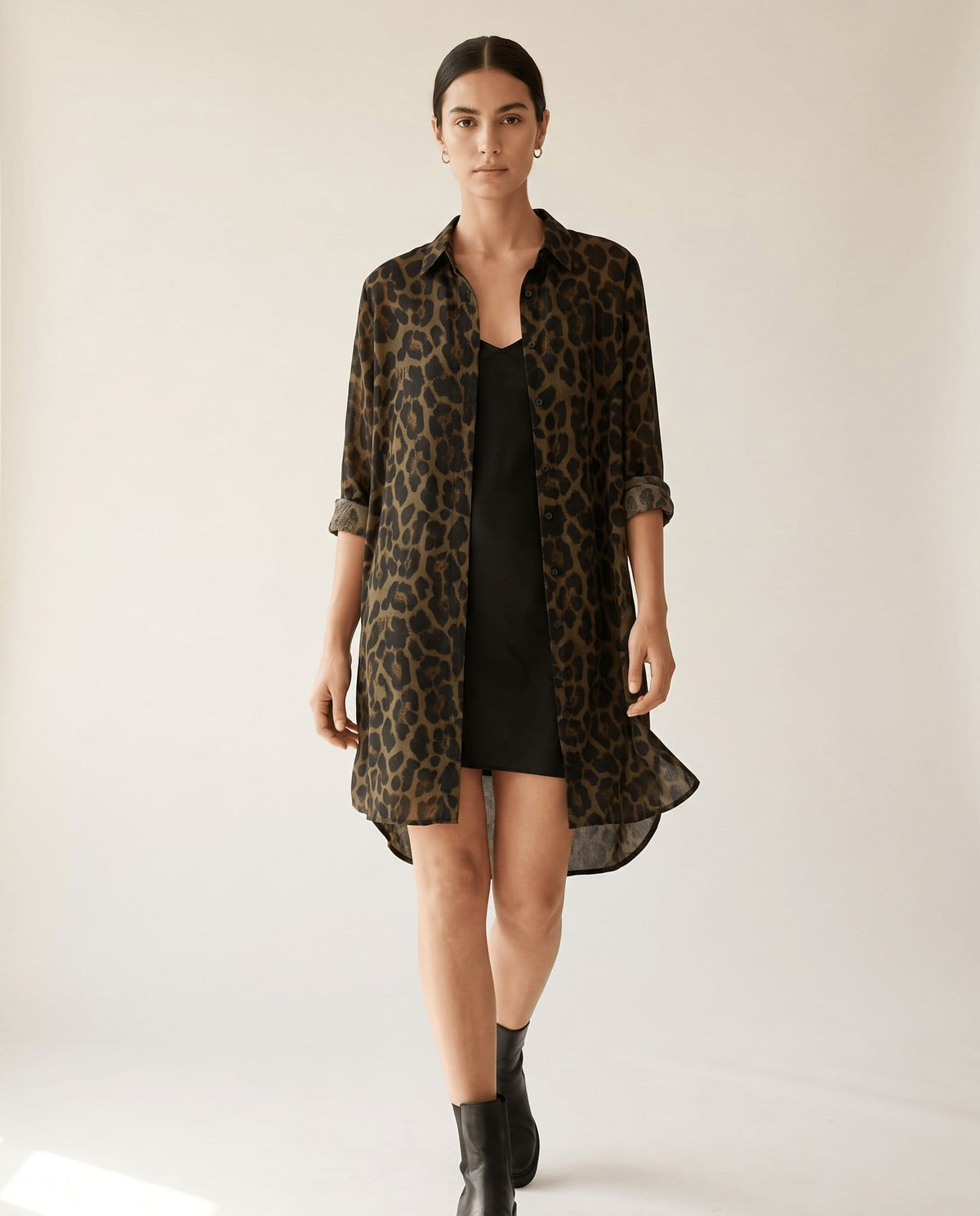 Studio Adine Regency Shirtdress - Tobacco Animal Print