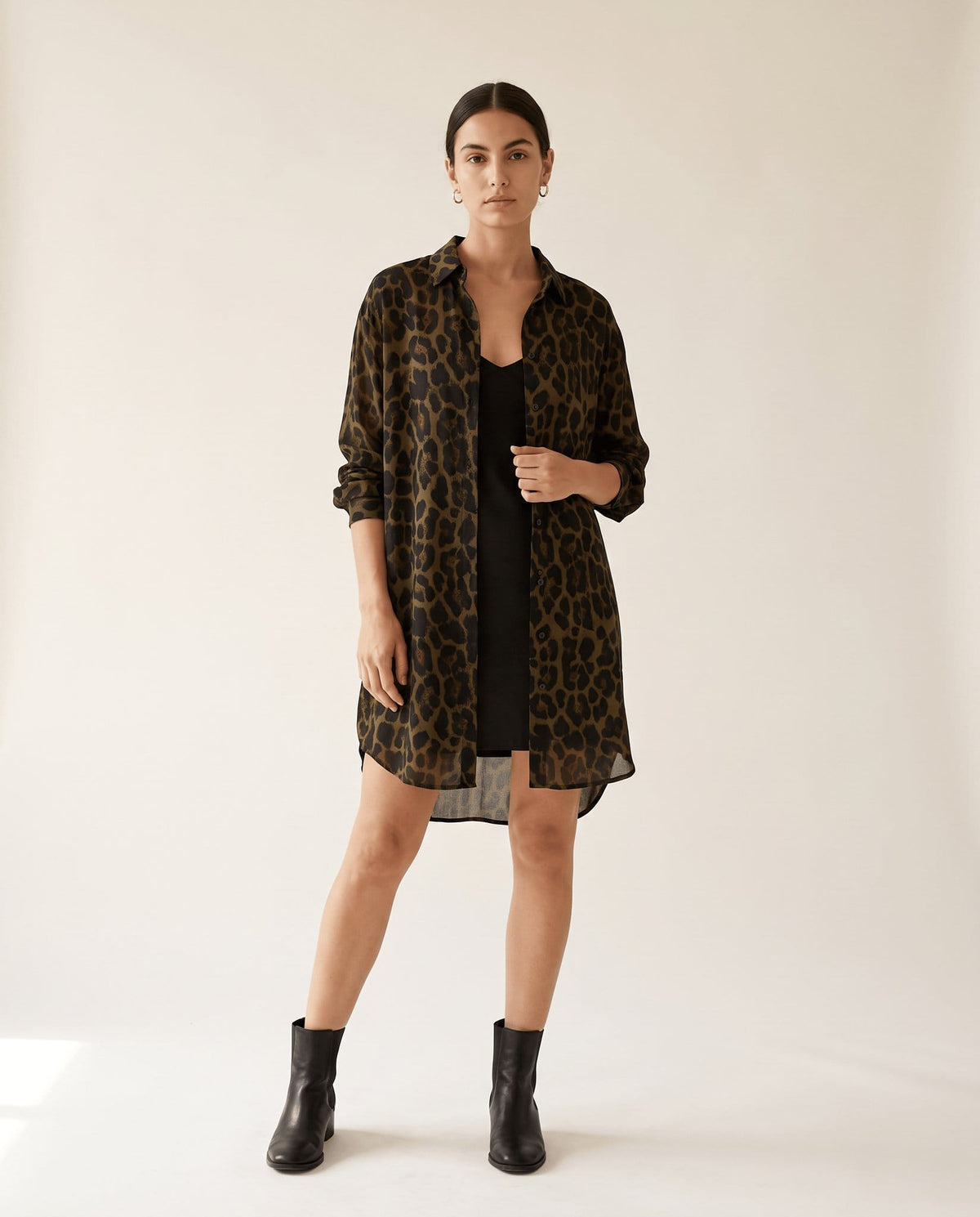 Studio Adine Regency Shirtdress - Tobacco Animal Print