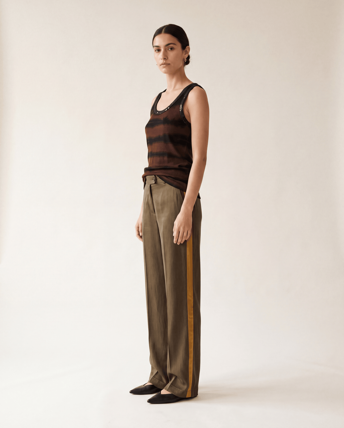 Higgsfield render - Tie Dye Sequin Tank side