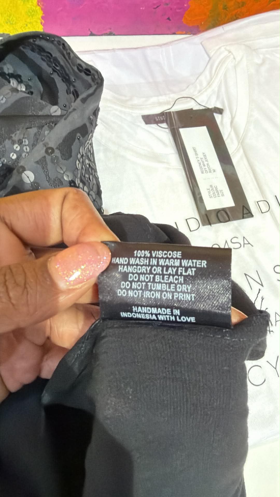 Christine supplier photo - Rhea Tank care label and sequin trim (photo 05)