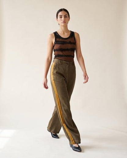 Studio Adine Rhea Tank - Chocolate/Black Tie Dye