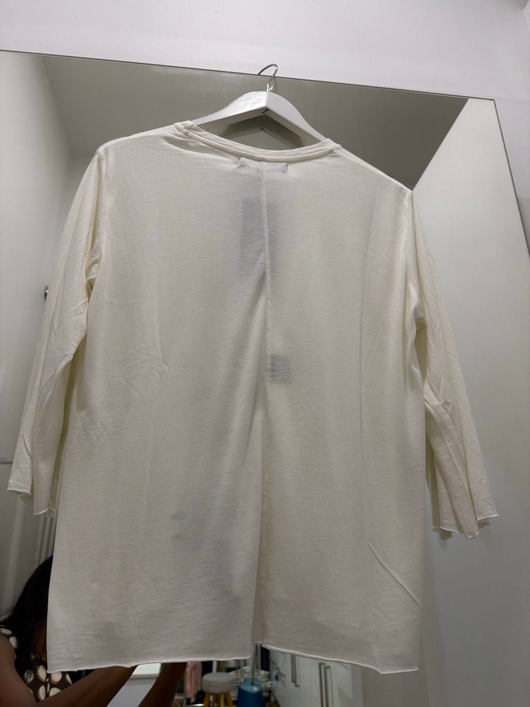 Christine supplier photo - Ink Splatter Boxy Knit Tee back