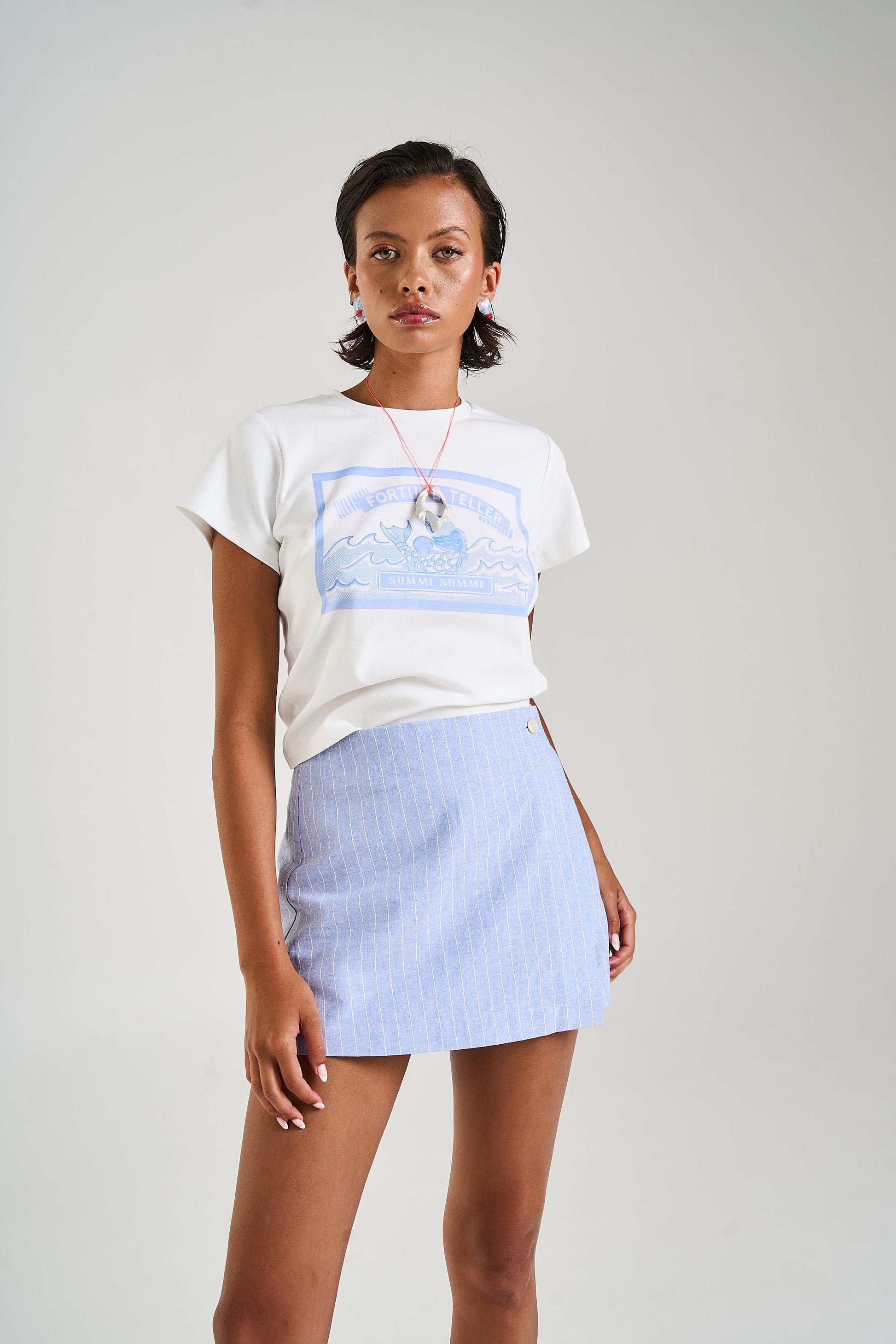 SUMMI SUMMI A-SYM SKORT - SEA STRIPE - Pinkhill -  - [] - Darwin boutique - Australian fashion design - Darwin Fashion - Australian Fashion Designer - Australian Fashion Designer Brands - Australian Fashion Design 