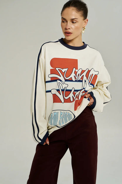 SUMMI SUMMI BLEU 55 LS TEE - VINTAGE WHITE - Pinkhill