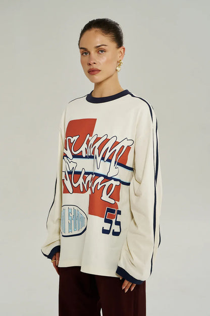 SUMMI SUMMI BLEU 55 LS TEE - VINTAGE WHITE - Pinkhill