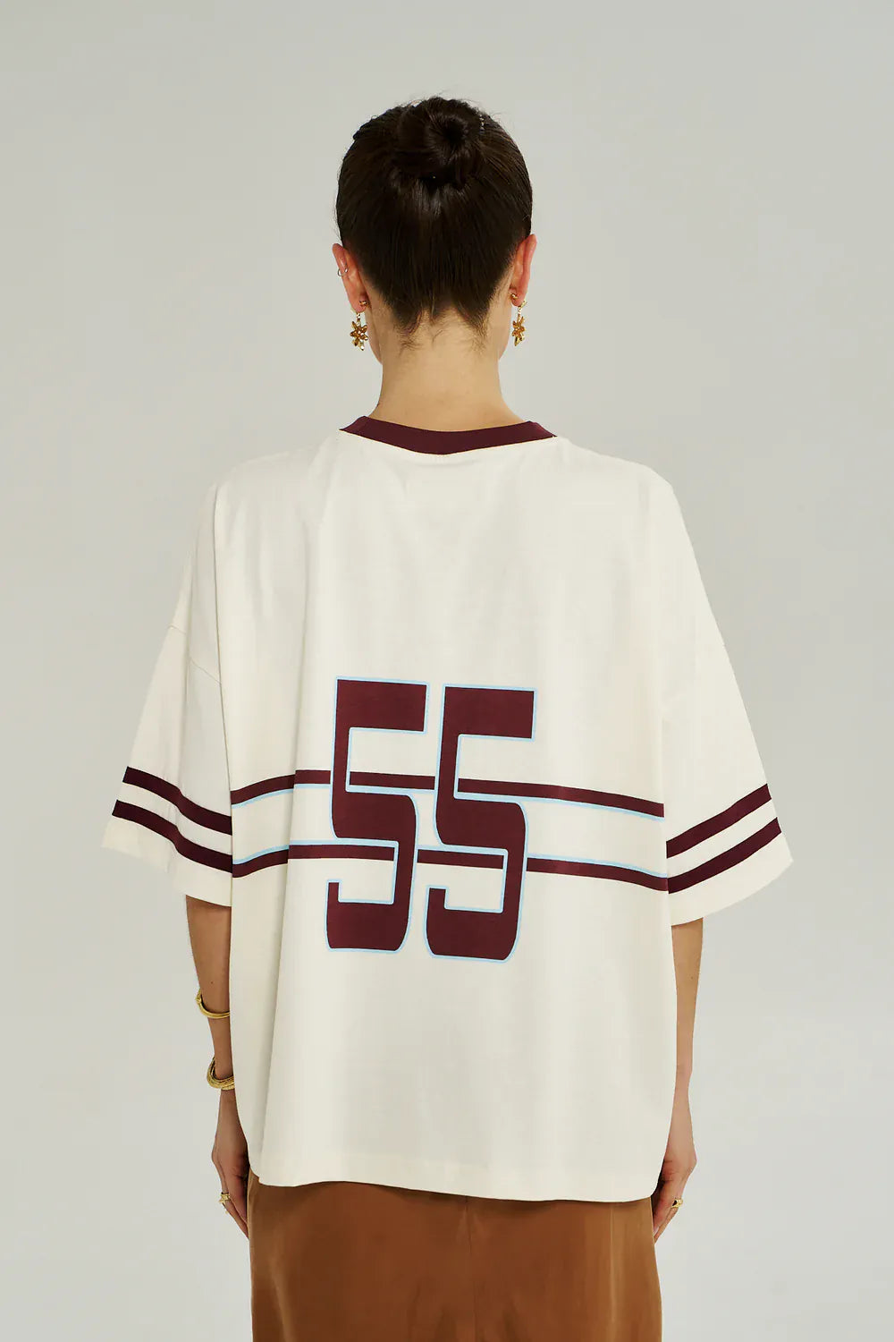 SUMMI SUMMI BORDEAUX 55 TEE - VINTAGE WHITE - Pinkhill