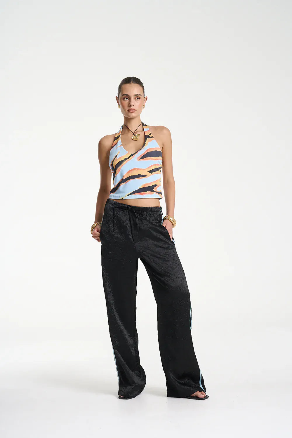 SUMMI SUMMI BOXER PANT - BLACK/ BLUE - Pinkhill -  - [] - Darwin boutique - Australian fashion design - Darwin Fashion - Australian Fashion Designer - Australian Fashion Designer Brands - Australian Fashion Design 