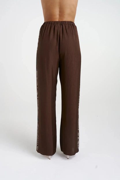 SUMMI SUMMI ELASTIC PANTS W/ STRIPE - NAUTILUS STRIPE - Pinkhill -  - [] - Darwin boutique - Australian fashion design - Darwin Fashion - Australian Fashion Designer - Australian Fashion Designer Brands - Australian Fashion Design 