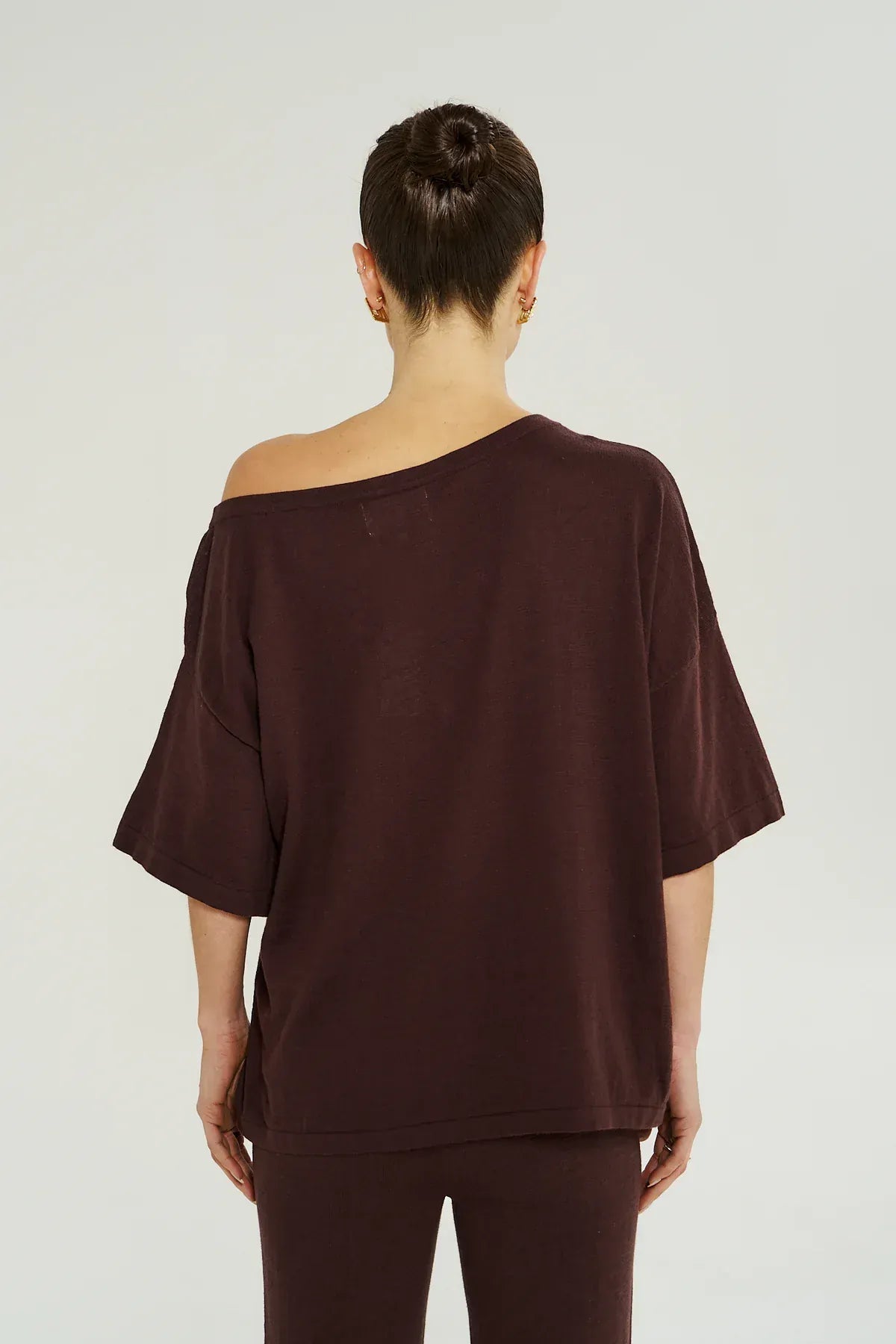 SUMMI SUMMI KNIT TEE - CHOCOLAT - Pinkhill