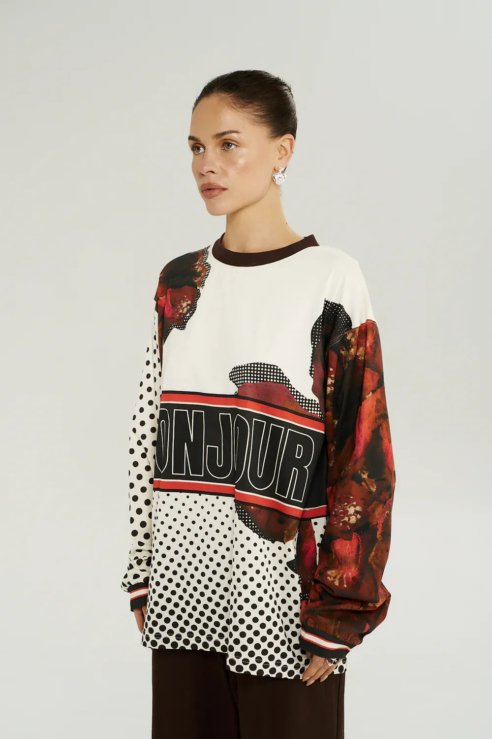 SUMMI SUMMI LS RACER TEE - CHOCOLAT CHOUX - Pinkhill