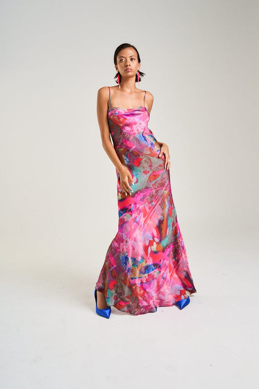 silk maxi dresses australia Hasina Maxi Dress