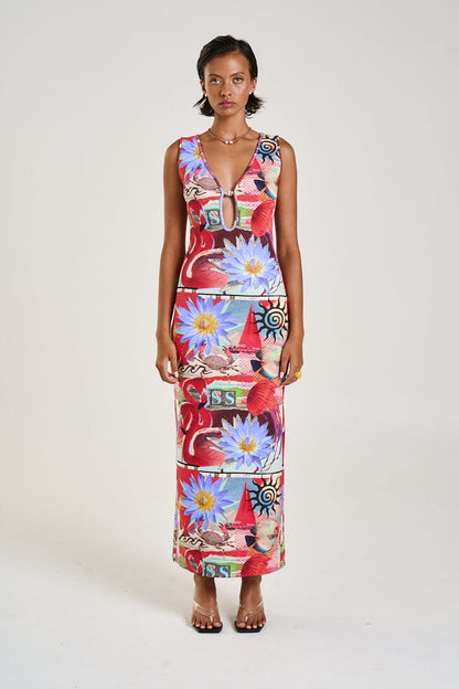 SUMMI SUMMI MIAMI MAXI - DAZED - Pinkhill -  - [] - Darwin boutique - Australian fashion design - Darwin Fashion - Australian Fashion Designer - Australian Fashion Designer Brands - Australian Fashion Design 