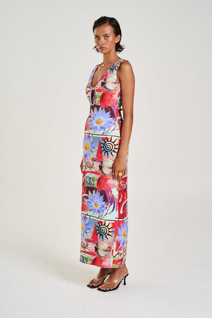SUMMI SUMMI MIAMI MAXI - DAZED - Pinkhill -  - [] - Darwin boutique - Australian fashion design - Darwin Fashion - Australian Fashion Designer - Australian Fashion Designer Brands - Australian Fashion Design 