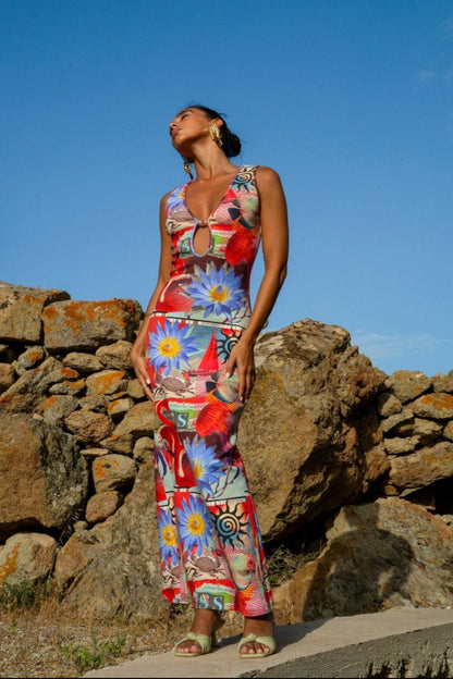 SUMMI SUMMI MIAMI MAXI - DAZED - Pinkhill -  - [] - Darwin boutique - Australian fashion design - Darwin Fashion - Australian Fashion Designer - Australian Fashion Designer Brands - Australian Fashion Design 